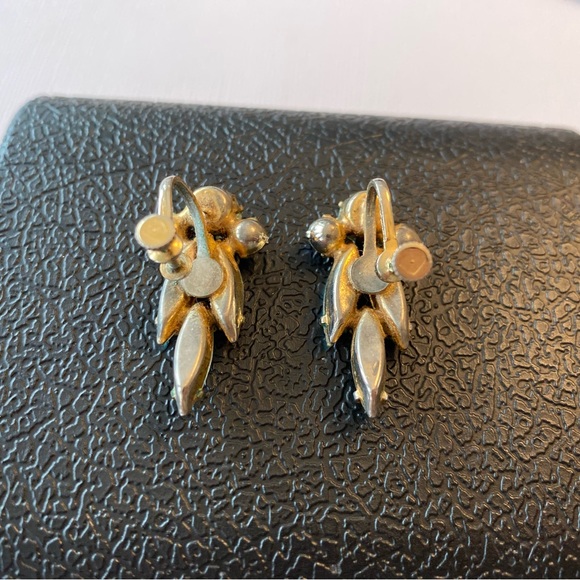 Vintage Aurora Borealis Rhinestone Earrings - Picture 4 of 4